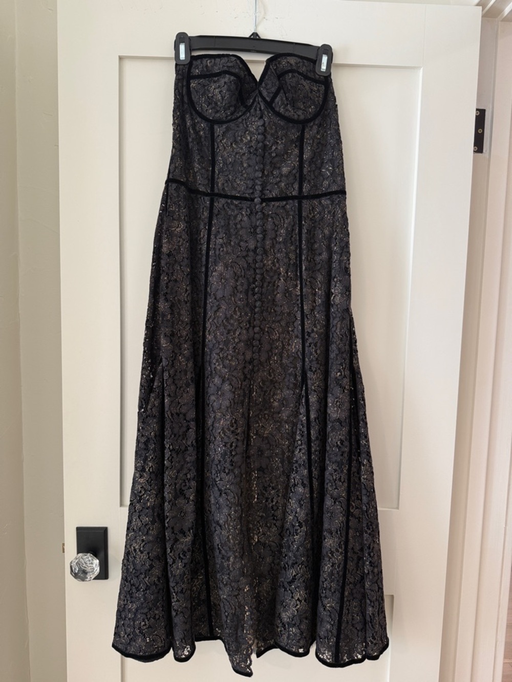 COSTARELLOS Castora strapless lace midi dress Sz 42/10 NWT - Picture 8 of 9